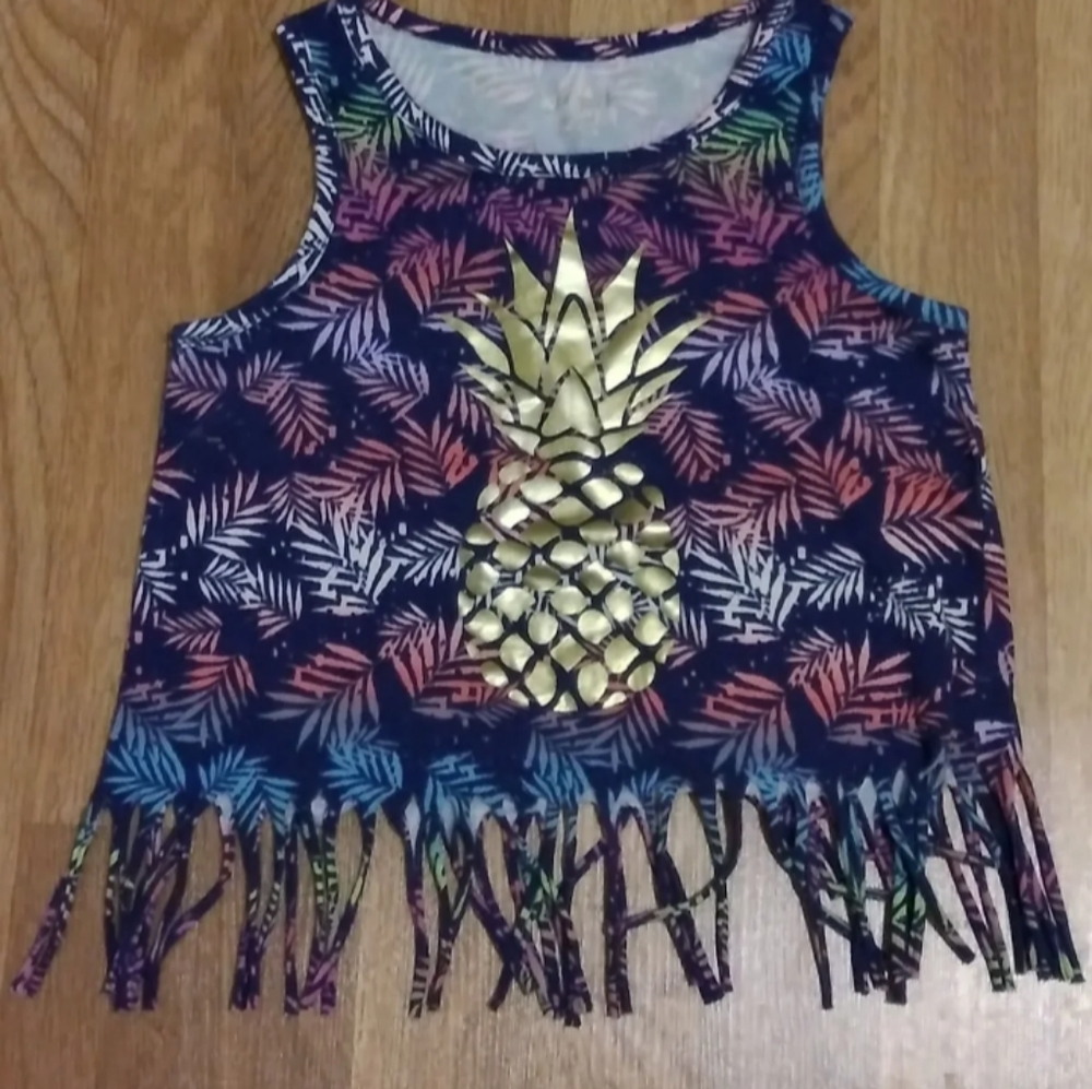 Girls Fringe Tank Size 6